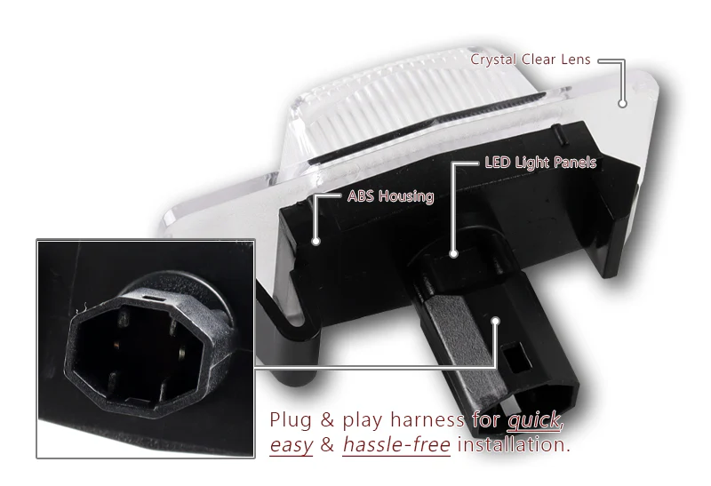 For Mazda Ford Mercury White 24-SMD LED License Plate Lights Lamps - Image 4