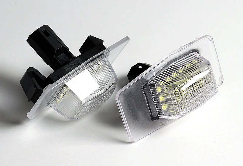For Mazda Ford Mercury White 24-SMD LED License Plate Lights Lamps with License Plate Frame - Image 2