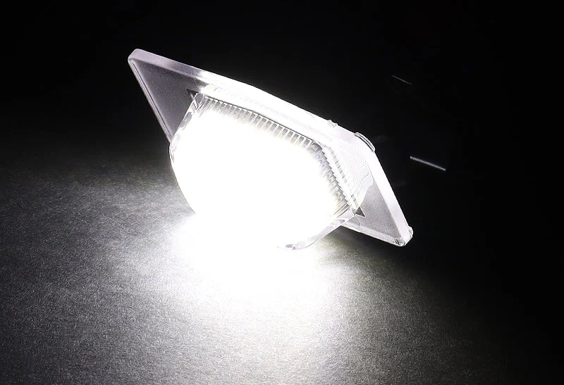 For Mazda Ford Mercury White 24-SMD LED License Plate Lights Lamps with License Plate Frame - Image 8