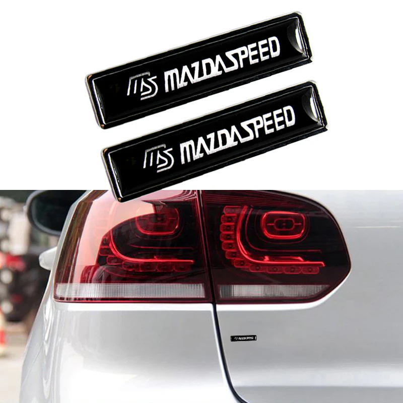 For MAZDASPEED Luxury Auto Car Body Fender Metal Badge Sticker Decal 2PCS - Image 2