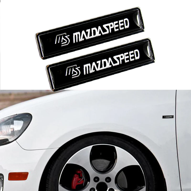 For MAZDASPEED Luxury Auto Car Body Fender Metal Badge Sticker Decal 2PCS - Image 4