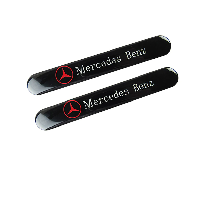 For Mercedes C CLK SL SLR Class W203 A209 R230 R199 SMD LED License Plate Lights with Bumper Badge Scratch Guard Set - Image 3