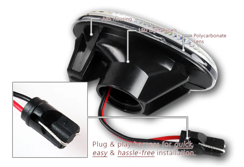 For Mercedes Metris Vito V-Class Van W639 W447 Clear Lens White LED Side Marker Lights - Image 3