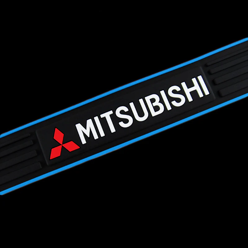 For Mitsubishi Blue/Black Rubber Car Door Scuff Sill Cover Panel Step Protector - Image 2