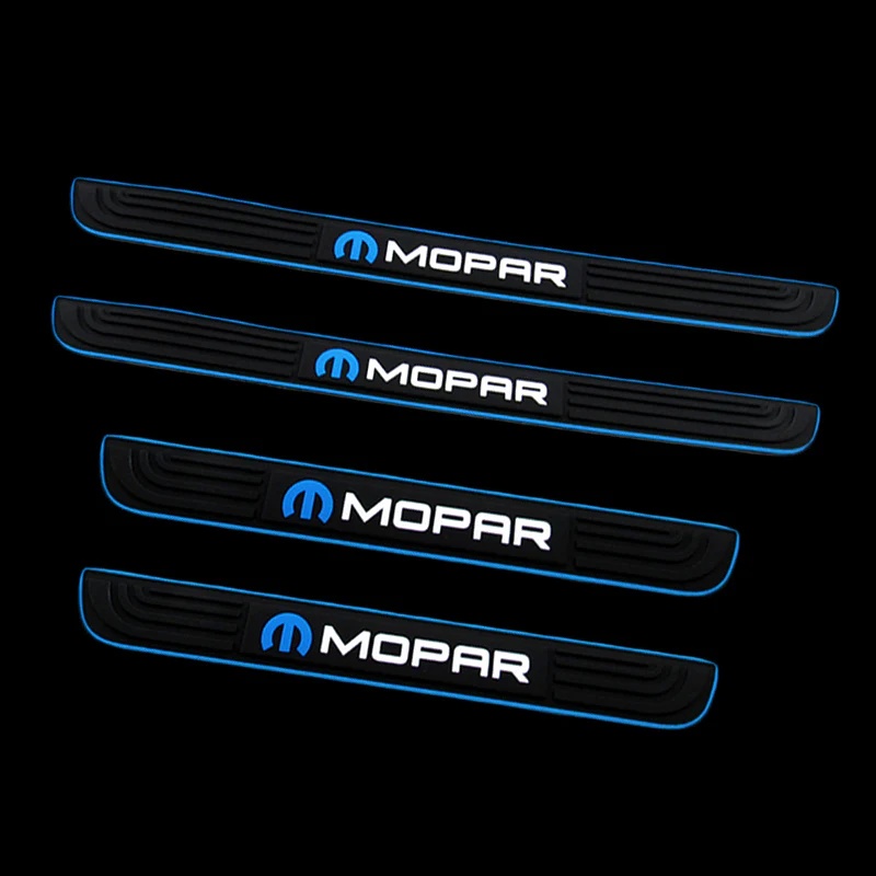 For MOPAR 4PCS Blue Rubber Car Door Scuff Sill Cover Panel Step Protector New - Image 6