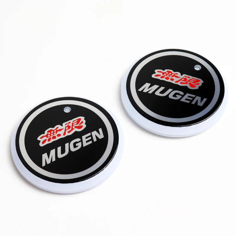 For MUGEN Switchable 7 Color LED Cup Holder Car Button Mat Atmosphere Light 2PCS - Image 2