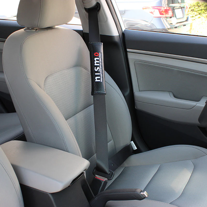 For NISMO Carbon Look Embroidery Car neck rest pillow & Car seat belt cover Set - Image 3