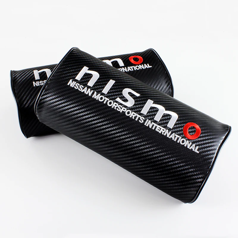 For NISMO Carbon Look Embroidery Car neck rest pillow & Car seat belt cover Set - Image 8