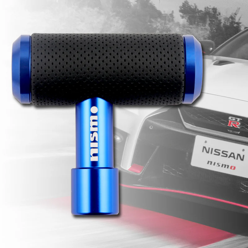For NISMO Leather Car Shift Knob Aircraft Joystick Transmission Racing Gear Blue - Image 4
