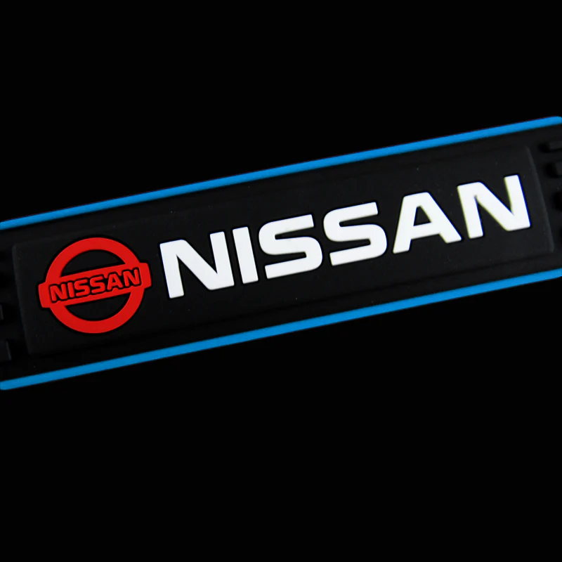 For Nissan 4PCS Blue framed Rubber Car Door Scuff Sill Cover Panel Step Protector - Image 2