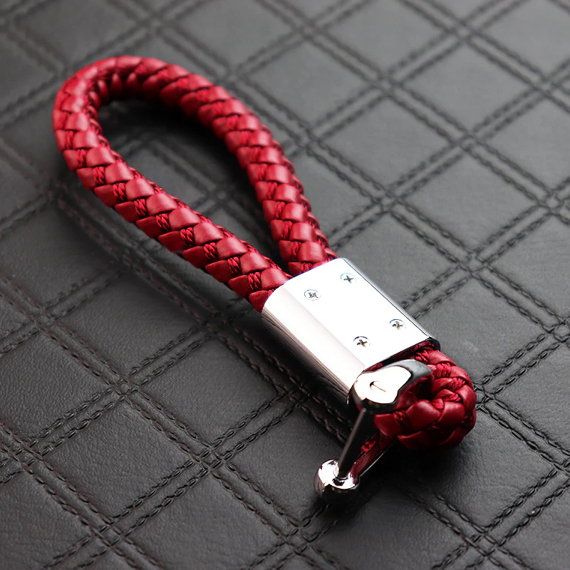 Nissan Red BV Style Calf Leather Keychain - Image 2