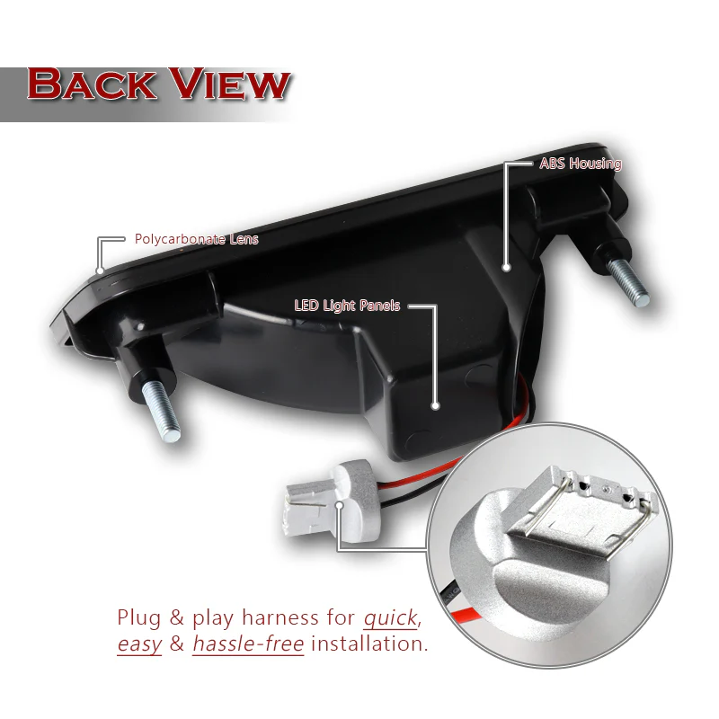 For Nissan Juke / Rogue / Murano LED Tail Light Third 3RD Fog Light Brake Lamp -Red Lens - Image 3