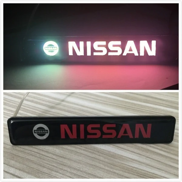 For NISSAN NISMO Car Logo LED Light Car Front Grille Badge Illuminated Decal Sticker x1 - Image 4
