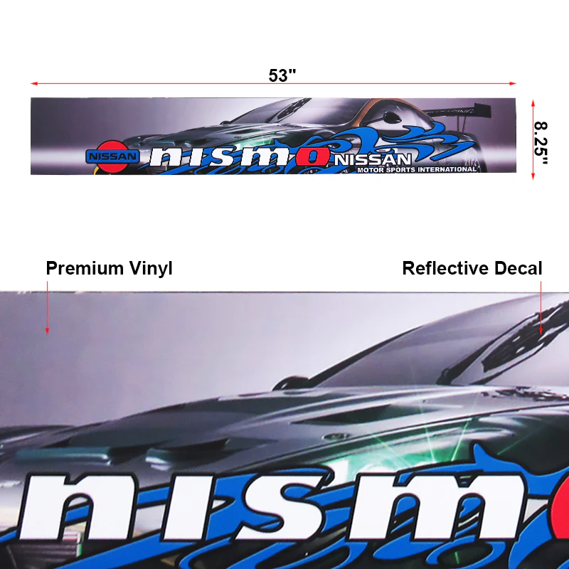 For NISSAN NISMO GT-R 350Z 370Z Car Window Windshield Vinyl Banner Decal Sticker - Image 2