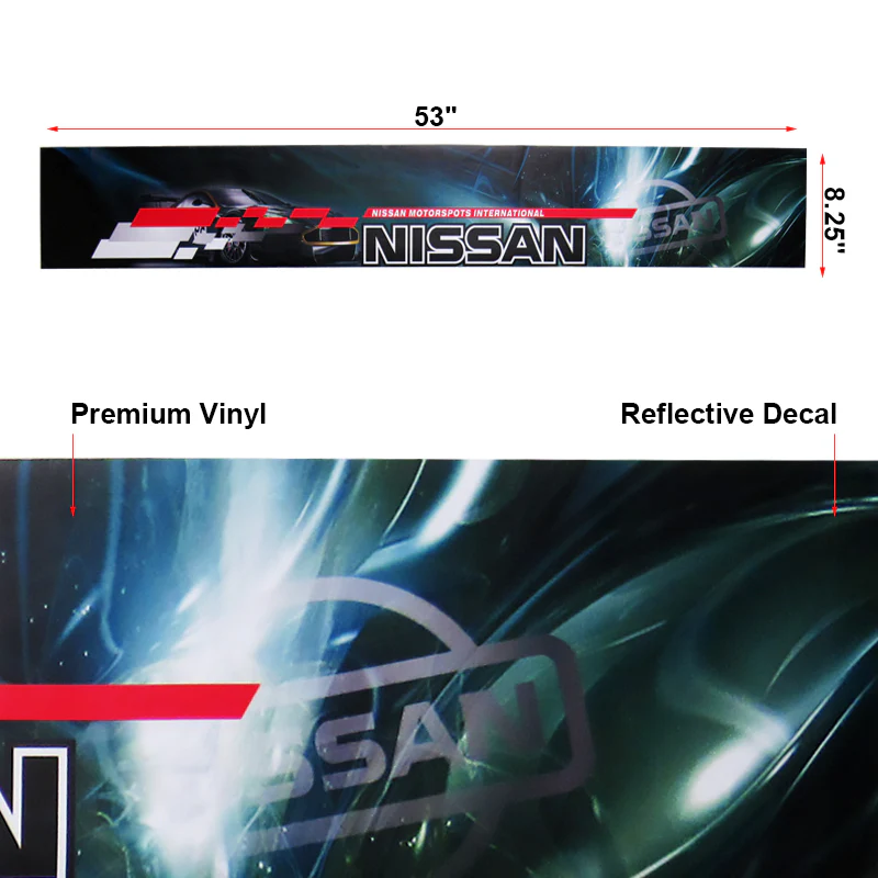 For NISSAN NISMO GT-R MOTORSPORTS Car Window Windshield Vinyl Banner Decal Sticker - Image 2