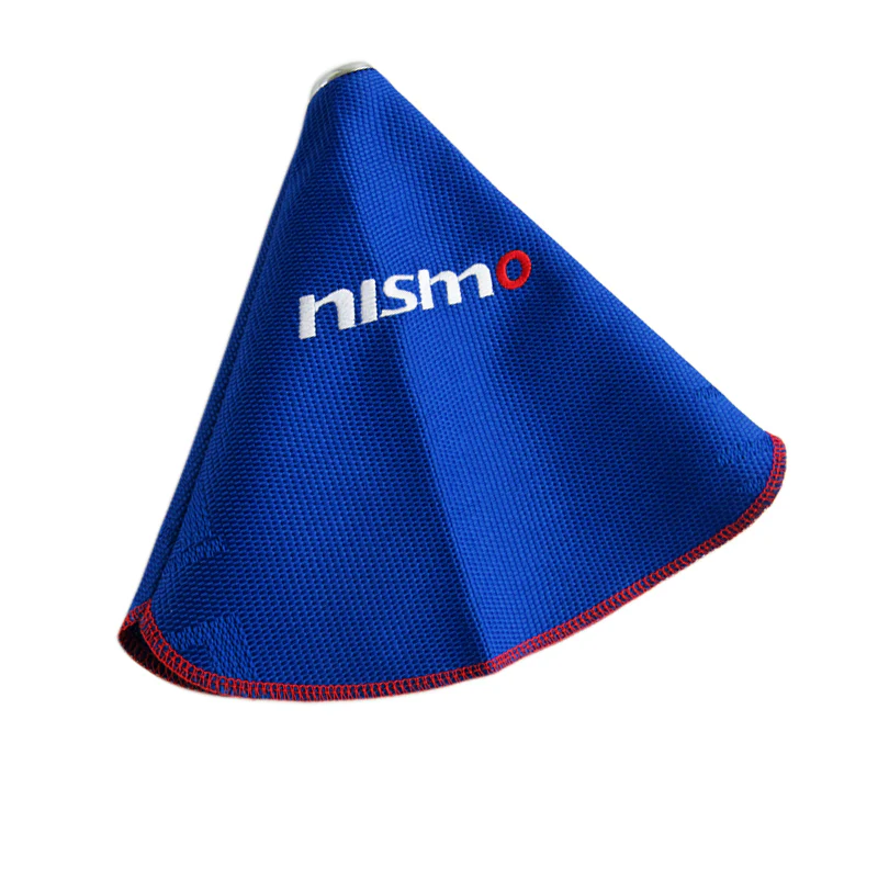 For Nissan NISMO Racing shift knob Shifter Boot Cover MT/AT Blue Hyper Fabric - Image 2