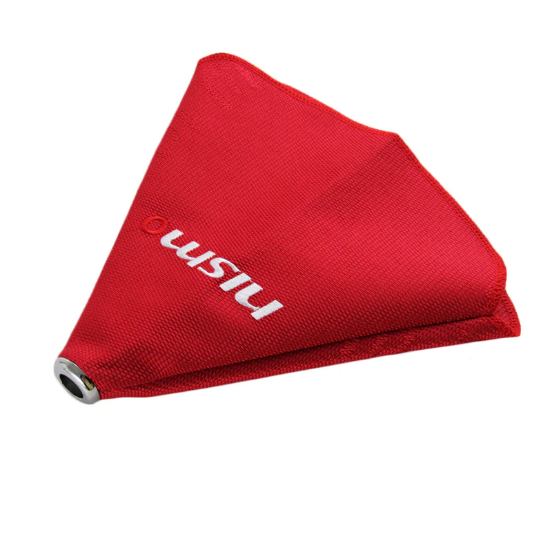 For Nissan NISMO Racing shift knob Shifter Boot Cover MT/AT Red Hyper Fabric - Image 3