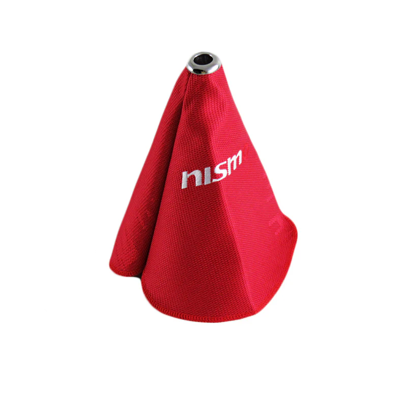 For Nissan NISMO Racing shift knob Shifter Boot Cover MT/AT Red Hyper Fabric - Image 5