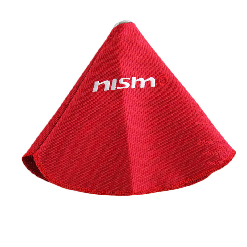 For Nissan NISMO Racing shift knob Shifter Boot Cover MT/AT Red Hyper Fabric - Image 6