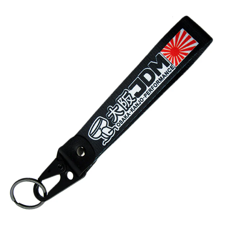 For OSAKA-KANJO JDM Lanyard Nylon Backpack Key Ring Hook Strap Metal Keychain X2 - Image 2