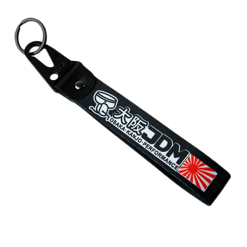 For OSAKA-KANJO JDM Lanyard Nylon Backpack Key Ring Hook Strap Metal Keychain X2 - Image 4