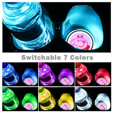 For PEPAPIG Switchable 7 Color LED Cup Holder Car Button Mat Atmosphere Light 2PCS - Image 3