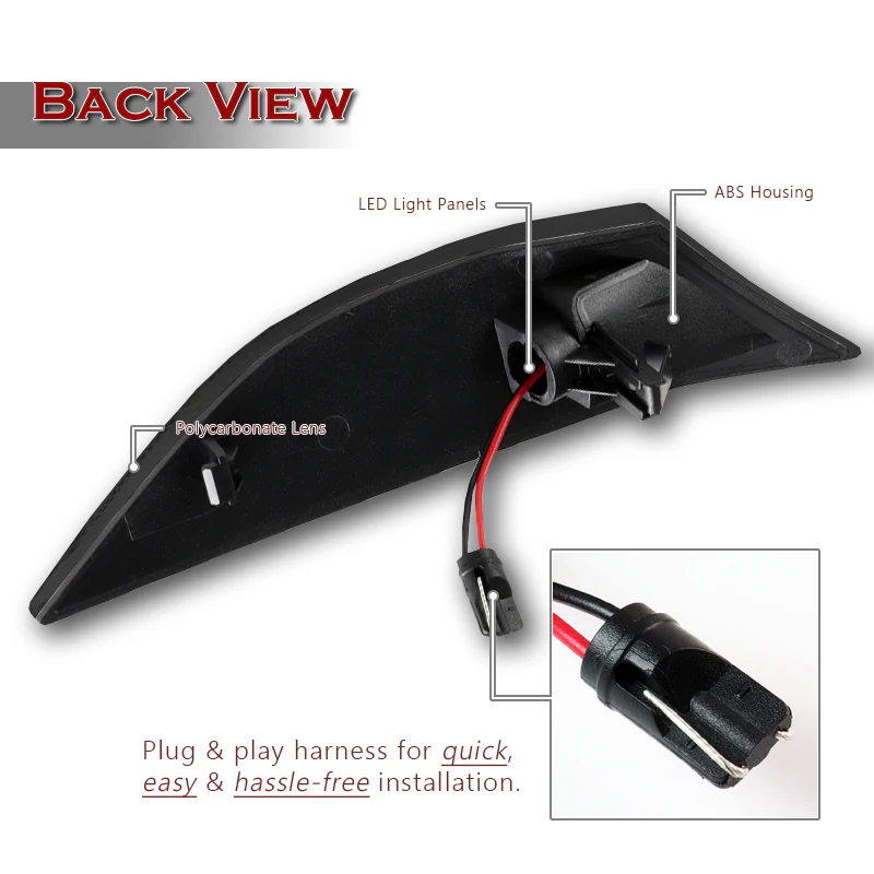 For Porsche 911 Carrera / Boxster / Cayman White LED Turn Signal Bumper Side Marker Lights -Smoke Lens - Image 3