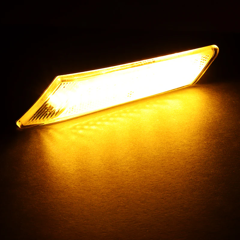 For 2005–2012 Porsche Boxster / Carrera / Cayman Amber LED Turn Signal Bumper Side Marker Lights -Smoke Lens - Image 4