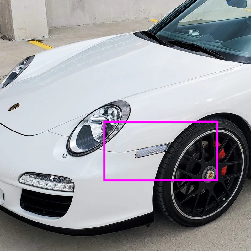 For 2005–2012 Porsche Boxster / Carrera / Cayman White LED Turn Signal Bumper Side Marker Lights -Clear Lens - Image 5