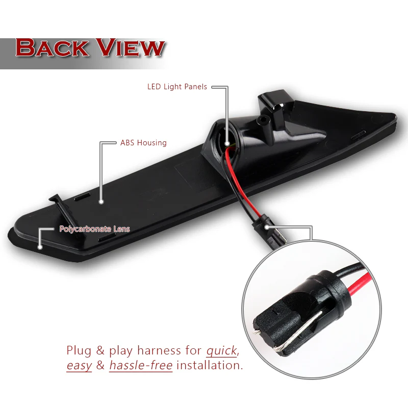 For 2005–2012 Porsche Boxster / Carrera / Cayman White LED Turn Signal Bumper Side Marker Lights -Smoke Lens - Image 3