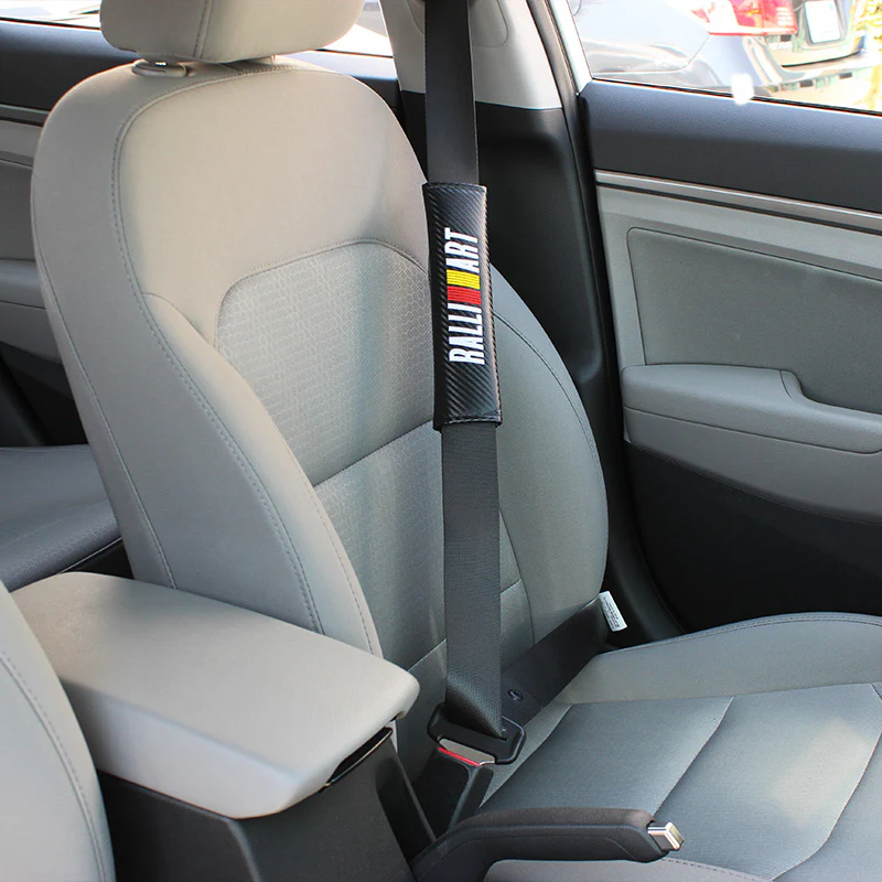 For RALLIART Car Seat neck rest pillow & 2pcs Car seat belt cover for EVO Set - Image 3