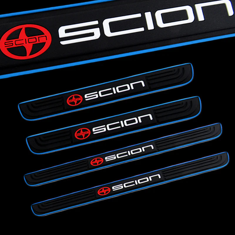 For SCION Blue trimmed Rubber Car Door Scuff Sill Cover Panel Step Protector 4PCS NEW - Image 5