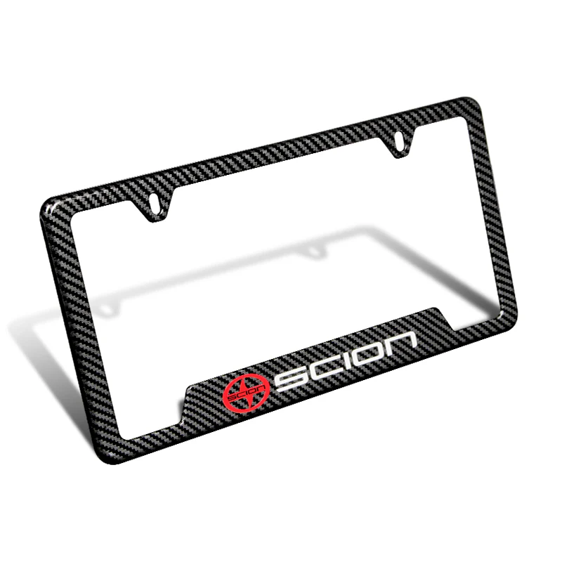 For SCION Carbon Fiber Look License Plate Frame ABS X1 - Image 4