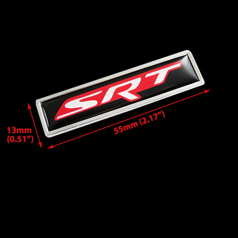 For SRT Car Auto Luxury Body Fender Rear Trunk Metal Emblem Badge Sticker 2PCS - Image 3