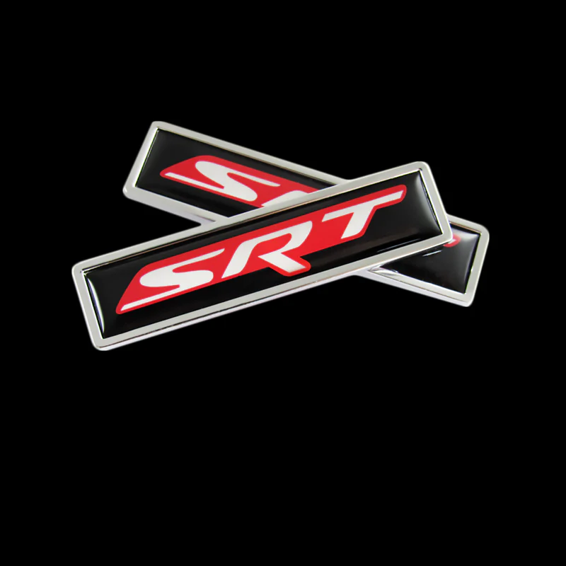 For SRT Car Auto Luxury Body Fender Rear Trunk Metal Emblem Badge Sticker 2PCS - Image 6