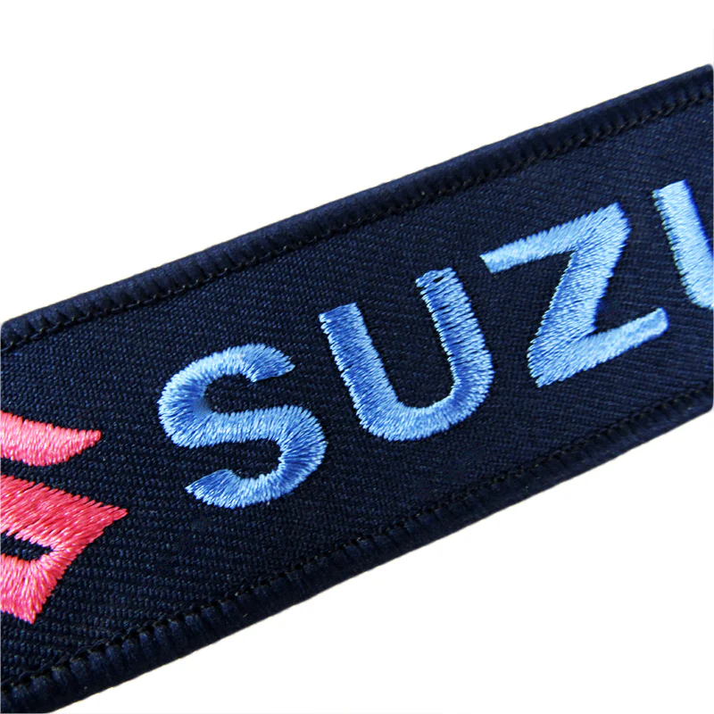 For SUZUKI DOUBLE SIDED EMBROIDERED KEY TAG KEYCHAIN CELL HOLDERS KEY RING X2 - Image 3