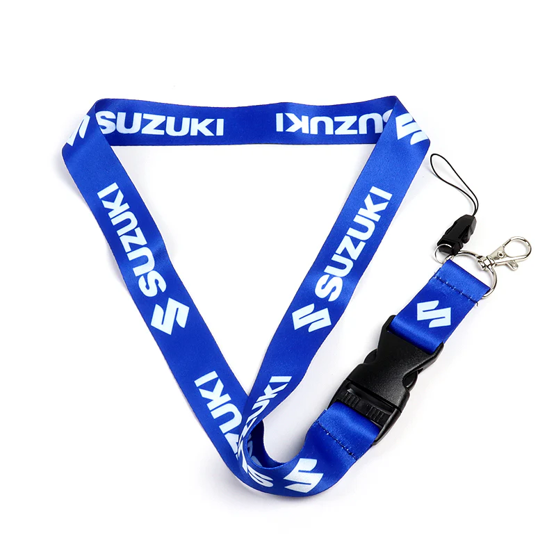 For SUZUKI Racing Blue Biker Keychain Lanyard Motorcycle Key chain Strap Tag - Image 2