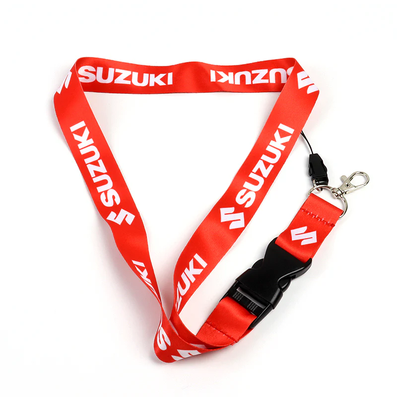 For SUZUKI Racing Red Biker Keychain Lanyard Motorcycle Key chain Strap Tag - Image 2