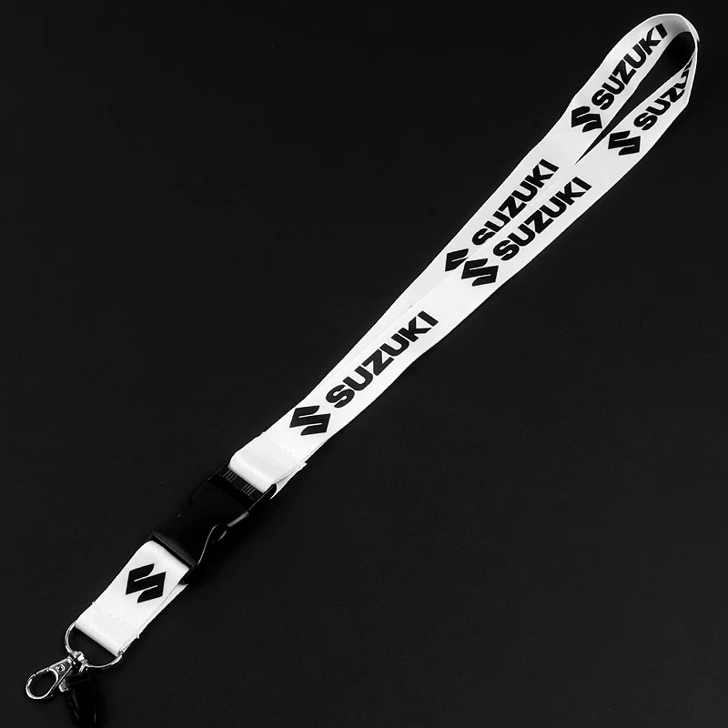 For SUZUKI Racing White Biker Keychain Lanyard Motorcycle Key chain Strap Tag - Image 4