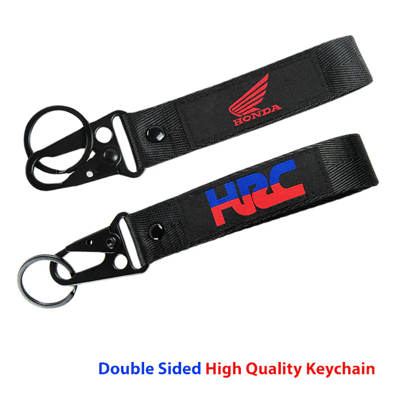 For Team Honda HRC Double Sided Metal Hook Keychain Strap Keyring Bike Lanyard Modern Gift - Image 6