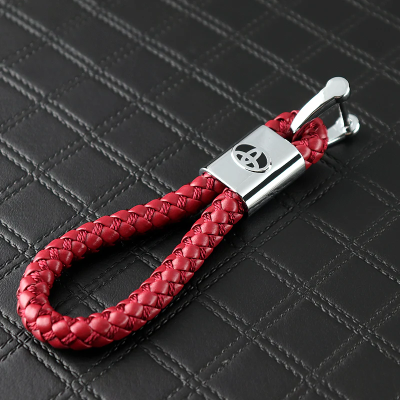 Toyota Red BV Style Calf Leather Keychain - Image 3