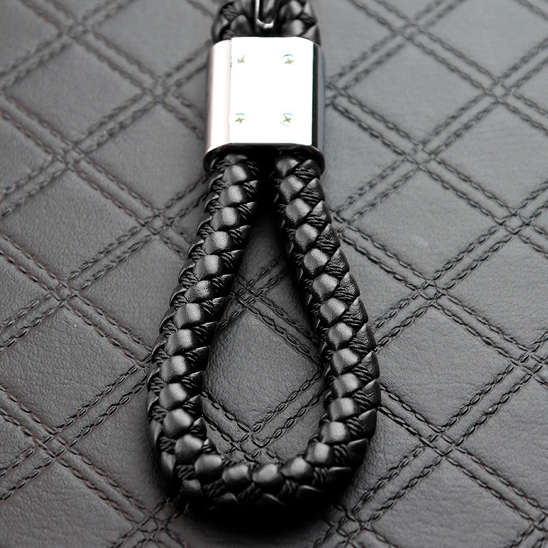 Toyota Black BV Style Calf Leather Keychain - Image 5