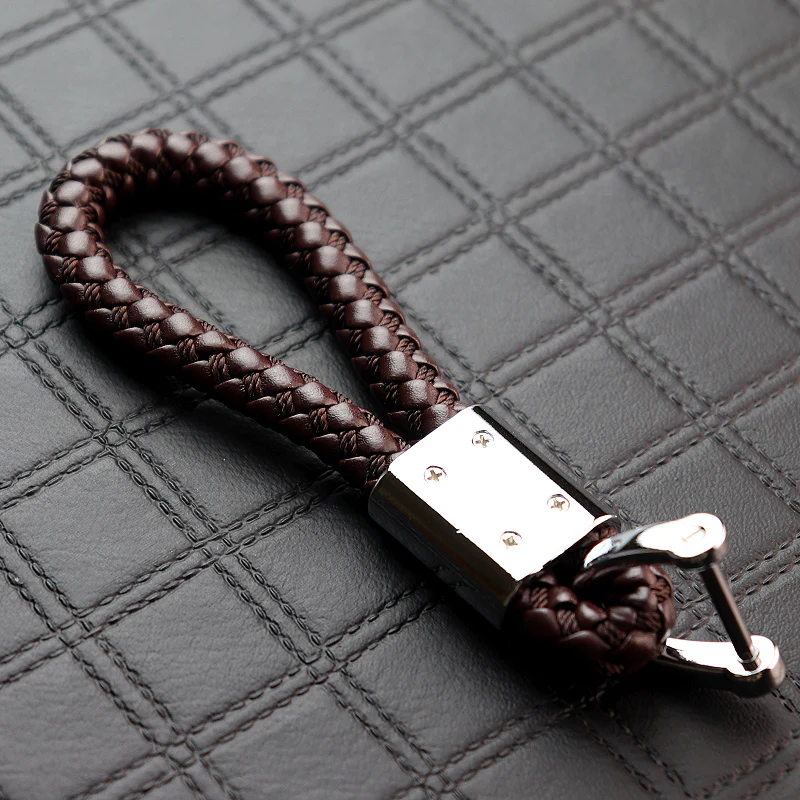Toyota Brown BV Style Calf Leather Keychain - Image 2