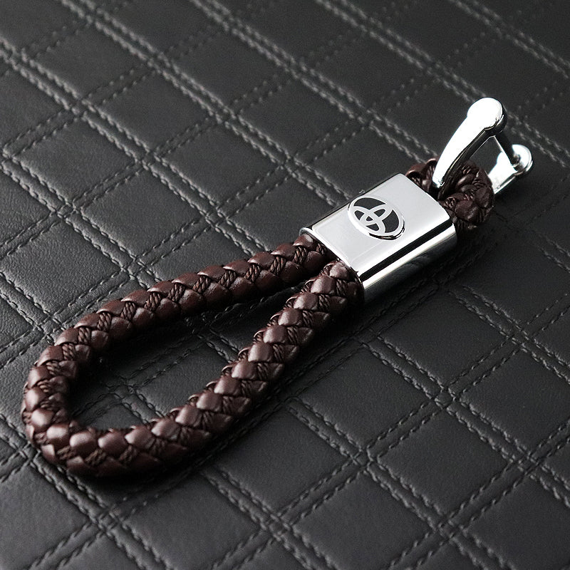 Toyota Brown BV Style Calf Leather Keychain - Image 3