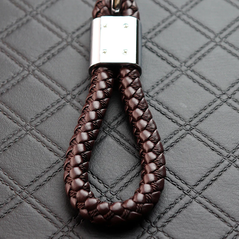 Toyota Brown BV Style Calf Leather Keychain - Image 4