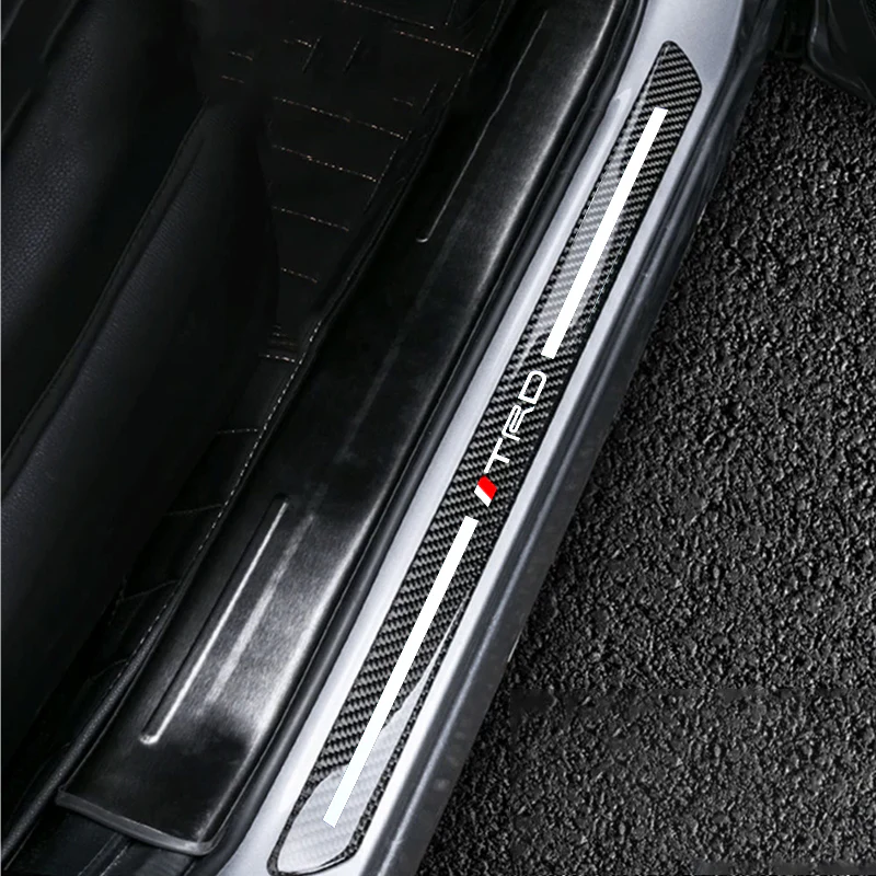 For TRD Carbon Car Front Door Scuff Sill Cover Plates Panel Step Protector Sticker 2 pcs Set - Image 3