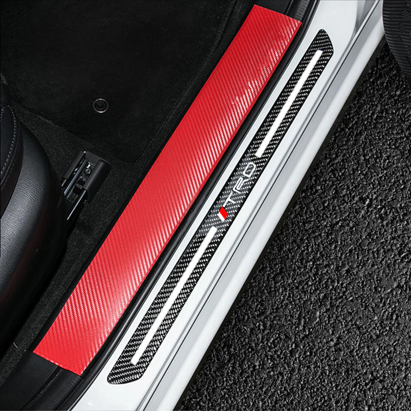 For TRD Carbon Car Front Door Scuff Sill Cover Plates Panel Step Protector Sticker 2 pcs Set - Image 5