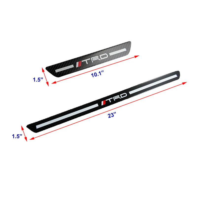 For TRD Carbon Car Door Scuff Sill Cover Plates Panel Step Protector Sticker 4 pcs Set - Image 2