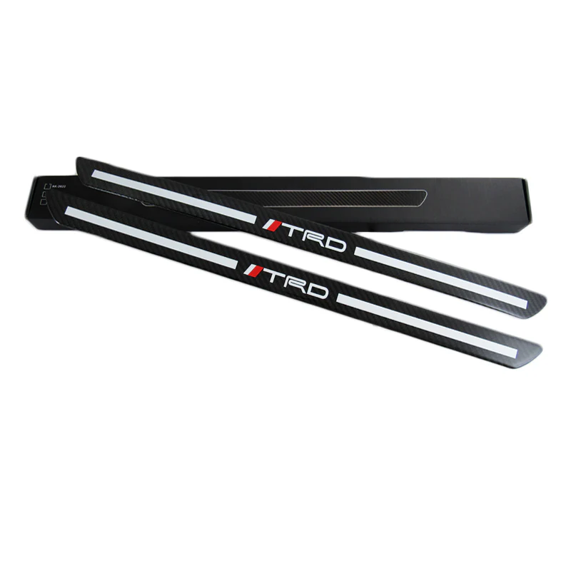 For TRD Carbon Car Door Scuff Sill Cover Plates Panel Step Protector Sticker 4 pcs Set - Image 6