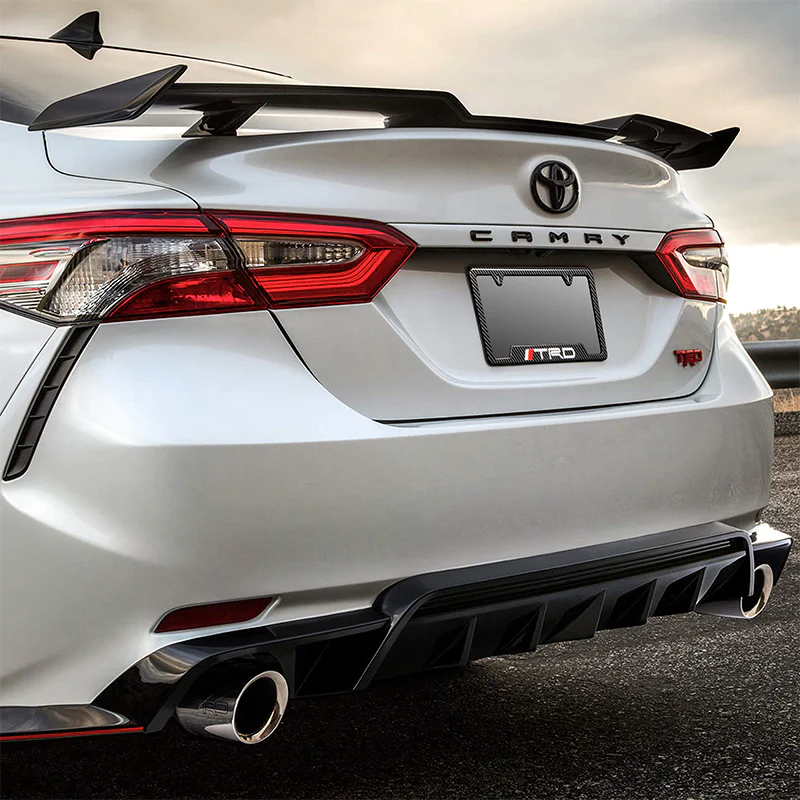 For TRD Carbon Fiber Look License Plate Frame ABS X2 - Image 3